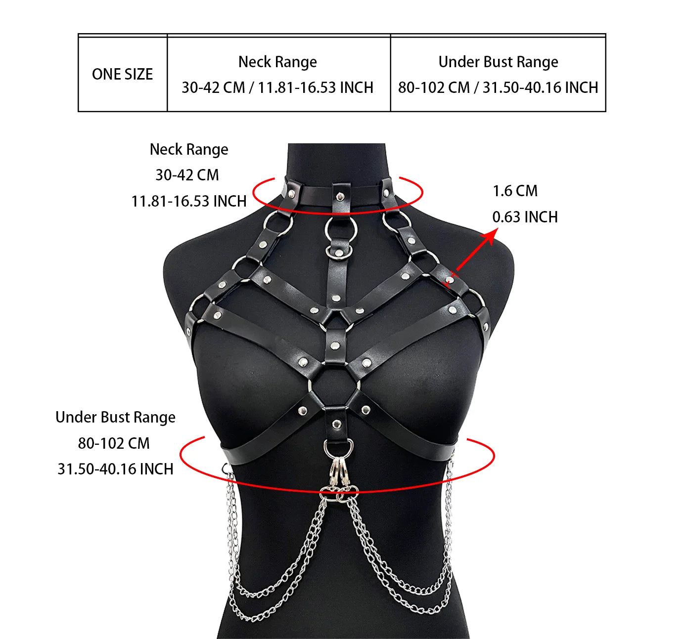 Sexy Leather Chest Harness