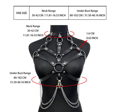 Sexy Leather Chest Harness