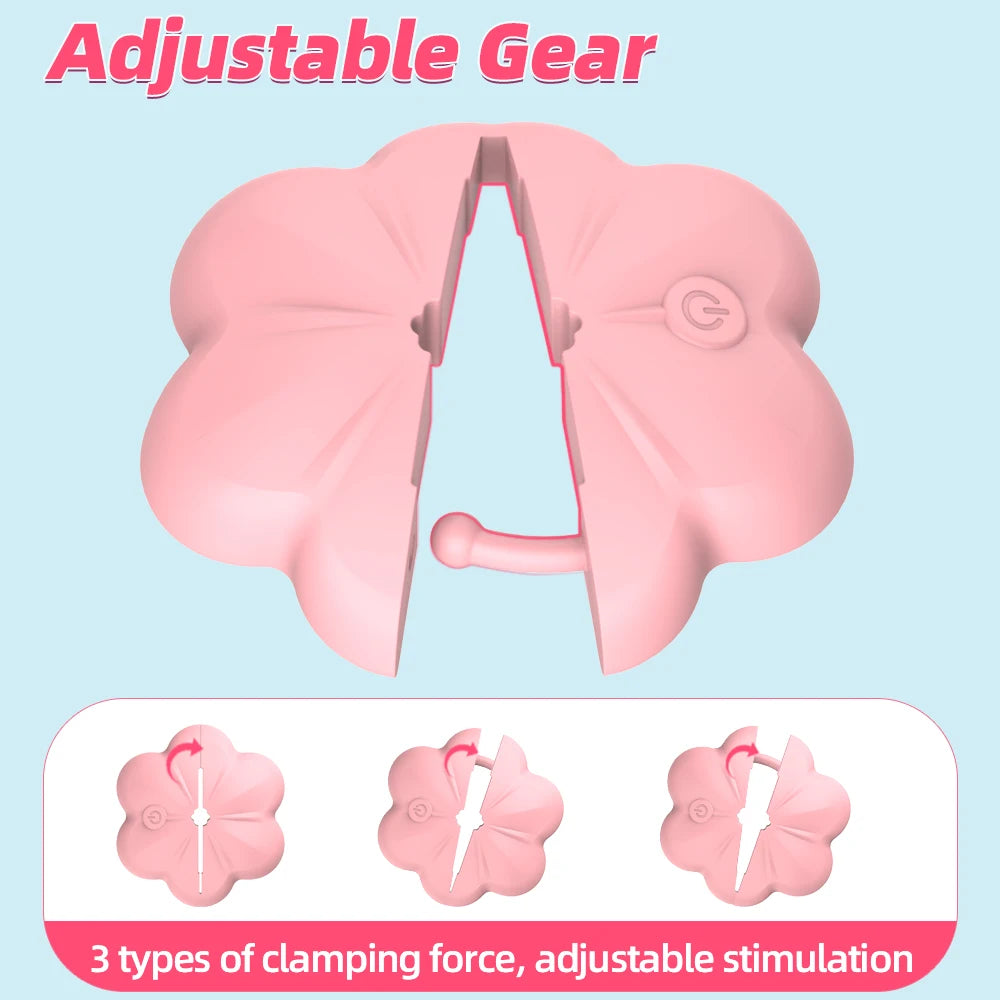 Rose Nipple Clamps Vibrator