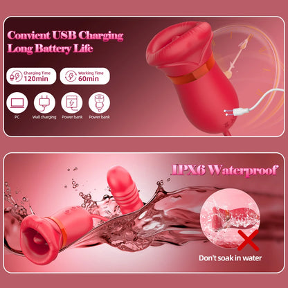 Luxe Bloom 4-in-1 App-Controlled Vibrator – Clitoral, Nipple & Anal Stimulation