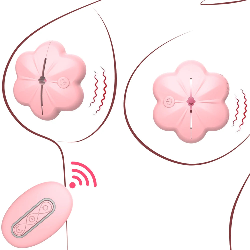Rose Nipple Clamps Vibrator