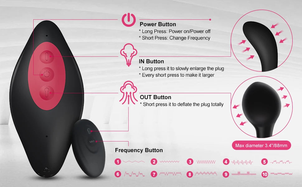 Inflatable Anal Vibrator