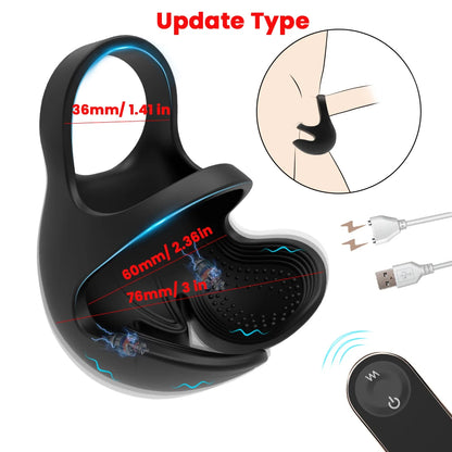 HESEKS 3-in-1 Vibrating Cock Ring