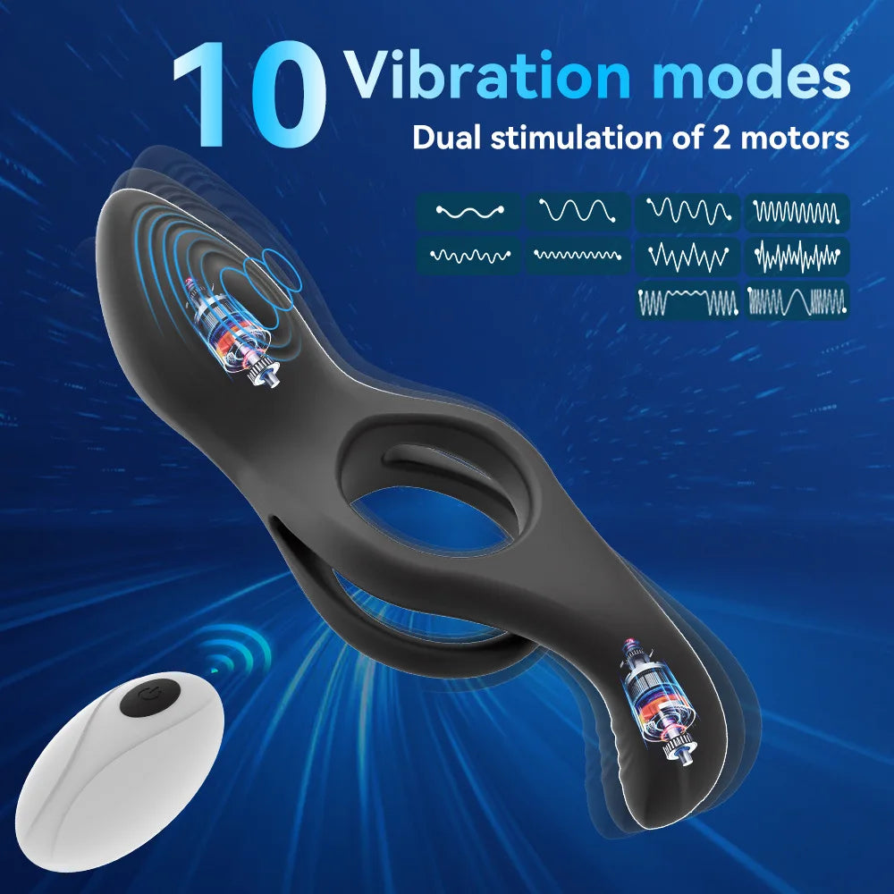 Double Vibrating Penis Ring