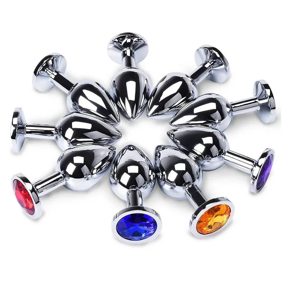 Metal Anal Plug Set – Adult Butt Toys for Couples & Solo Play