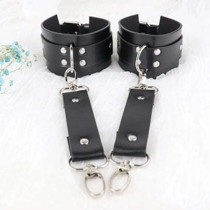 Luxury Leather Handcuffs Set