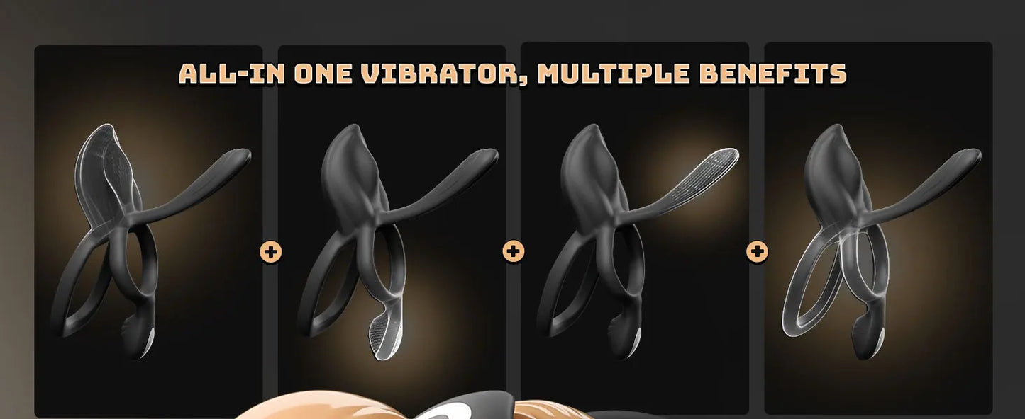 Kushor 4-in-1 Vibrating Cock Ring