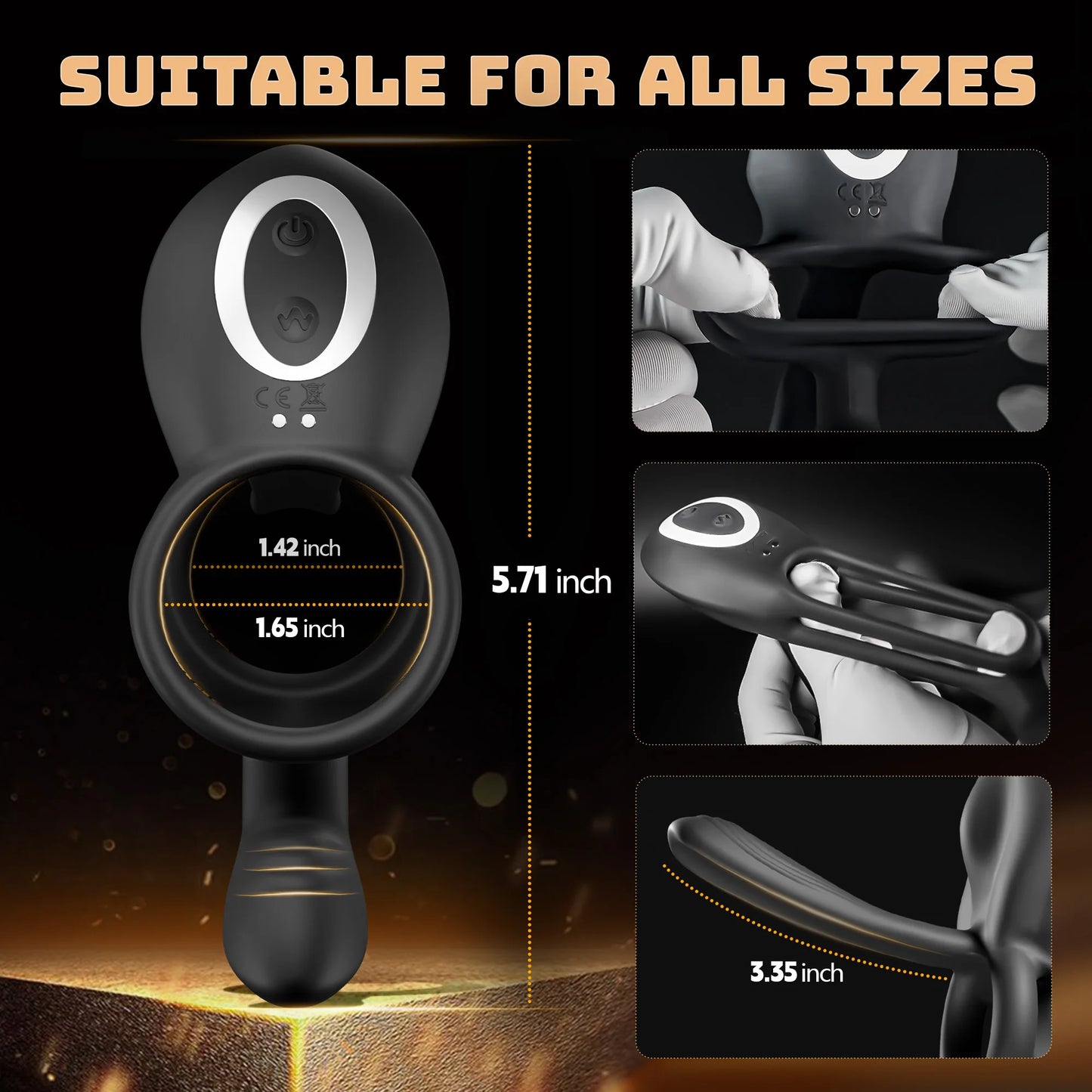 Kushor 4-in-1 Vibrating Cock Ring