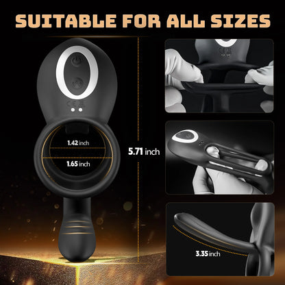 Kushor 4-in-1 Vibrating Cock Ring