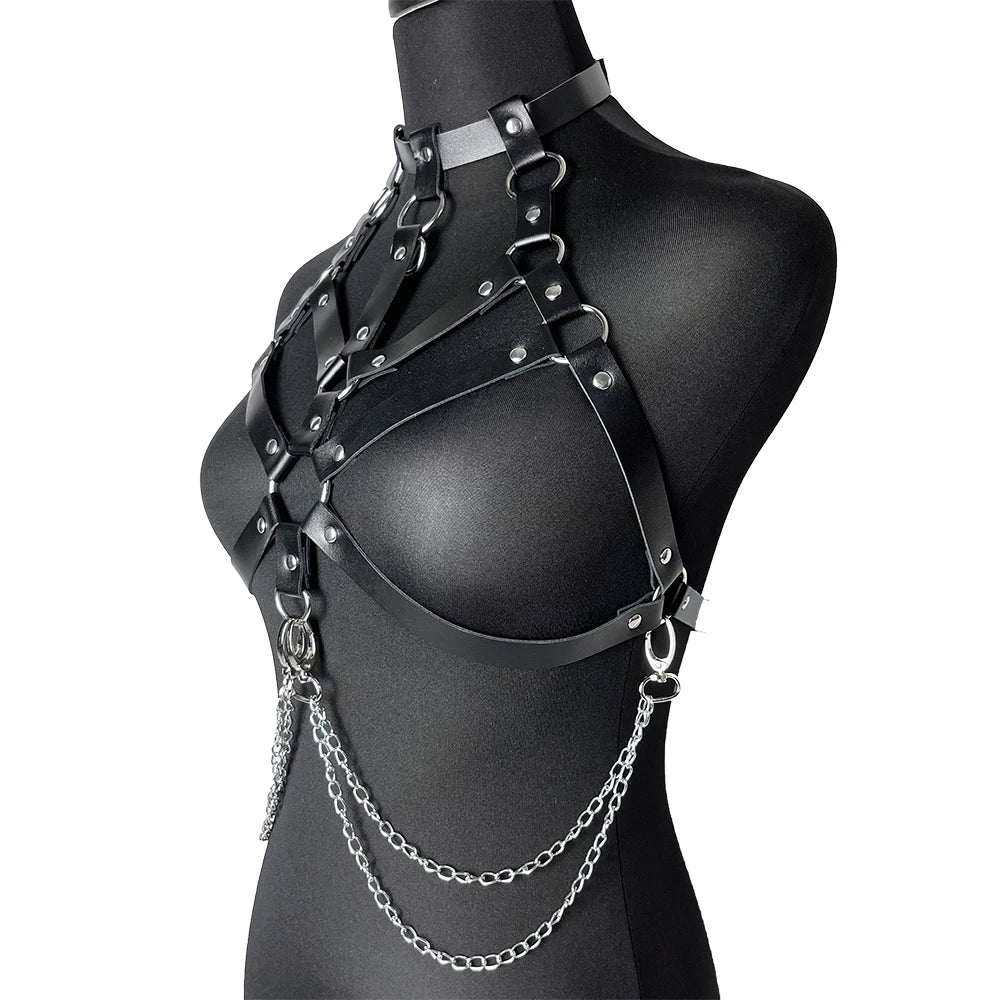 Sexy Leather Chest Harness