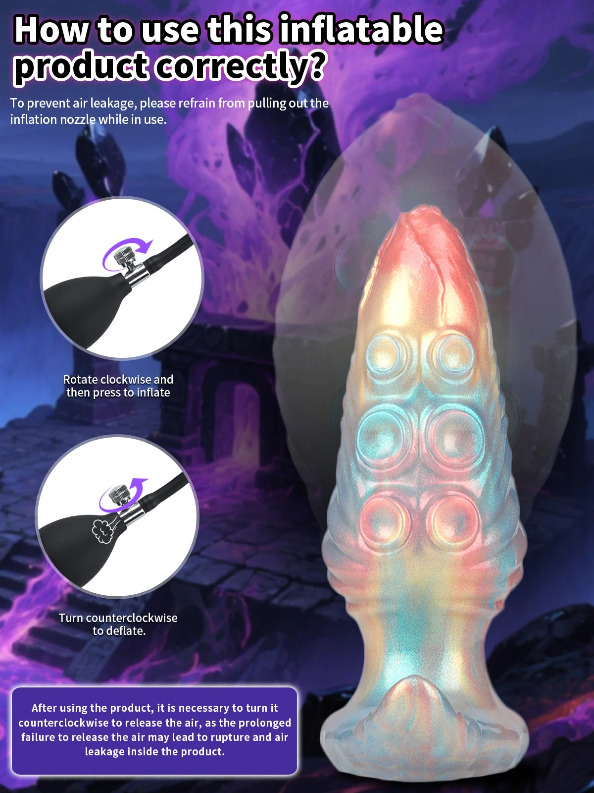 Inflatable Anal Plug – BDSM & Prostate Massager for Men & Women