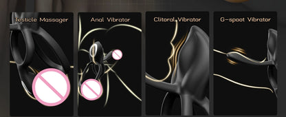 Kushor 4-in-1 Vibrating Cock Ring