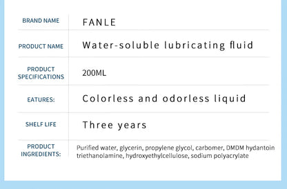 Natural Water-Based Sexual Lubricant